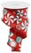 RG Ribbon: Red, White, and Blue Peppermints, 2.5" x 10 Yards, Wired, Tinsel Edges